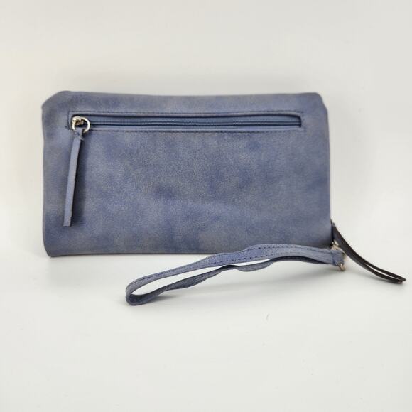 Nicole Miller NY - Wristlet Wallet- Blue with Tassel- Multi-Compartment - Picture 2 of 9